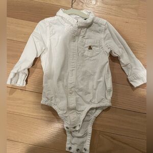 Baby Gap White Long Sleeve Baby Onesie